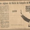 Primera y última páginas del Diario de Campaña de Máximo Gómez